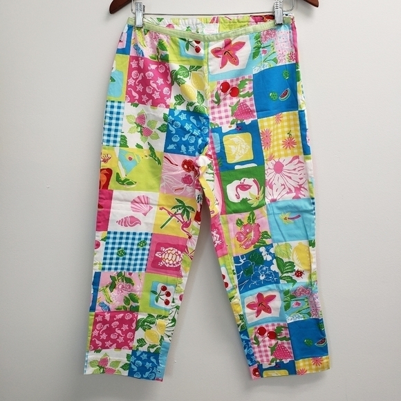 Bamboo Traders Pants - Bamboo Traders Capris Cropped Pants Flamingos Turtles Size 6